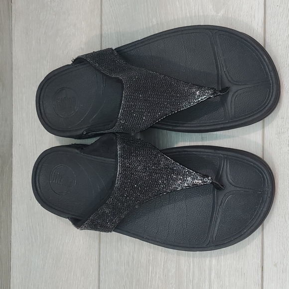 Ftflop Womens Electra Micro Platform Pewter Comfort Sandal shoes sz 7 - Picture 3 of 10